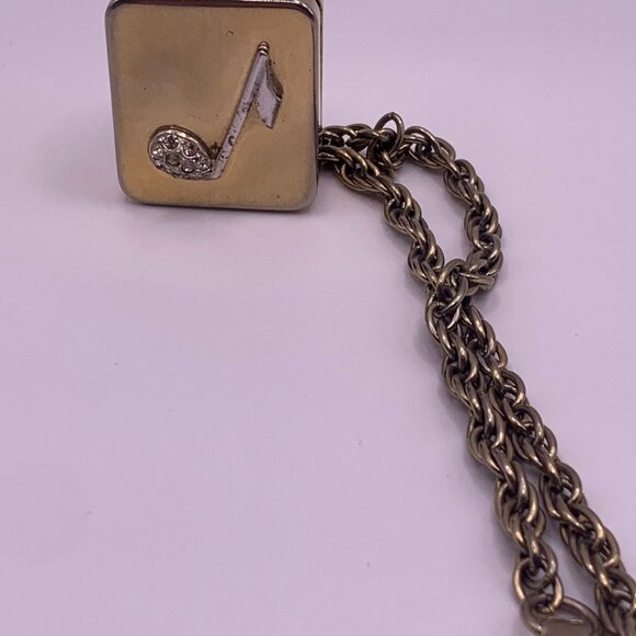 Beautiful Vintage Swiss Reuge Music Box Necklace/Charm Necklace with Music Note - Picture 3 of 9